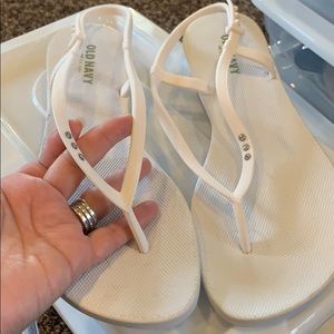 White sandals new size 10